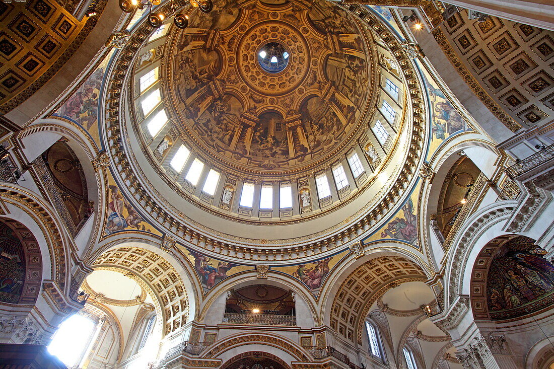 Ceiling with domes, St. Paul's Cathedral, London, England