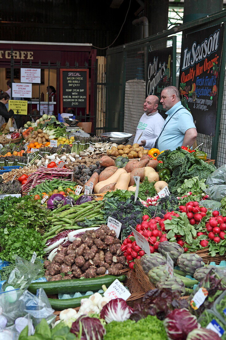 Green grocer, Borough Market, Southwark, London, England
