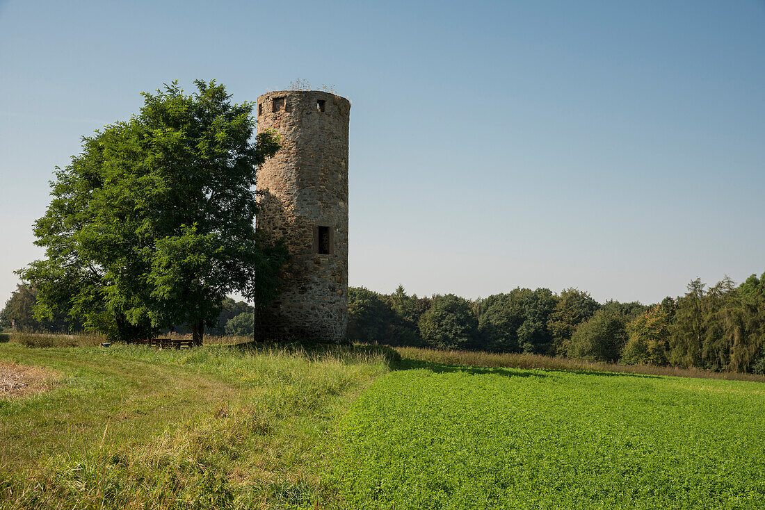 'Spießturm, the site of Germany's first country parliament meeting called ''Landtag'', near Spieskappel, Hesse, Germany, Europe'