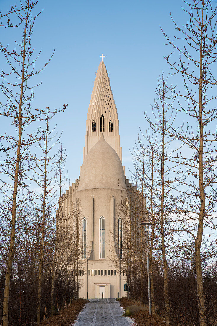 Die Hallgrimskirkja, das größte Kirchengebäude Islands, Reykjavik, Island (Iceland), Europa