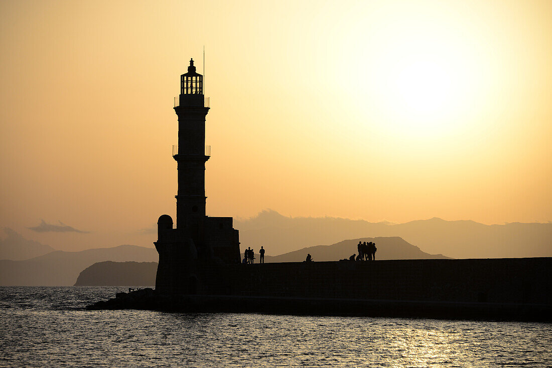 in the Venetian harbour, Hania, westcoast, Crete, Greece