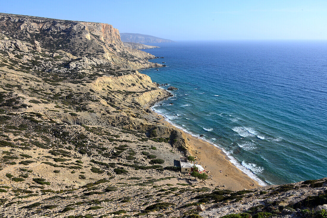Golden beach near Matala, South- Crete, Greece