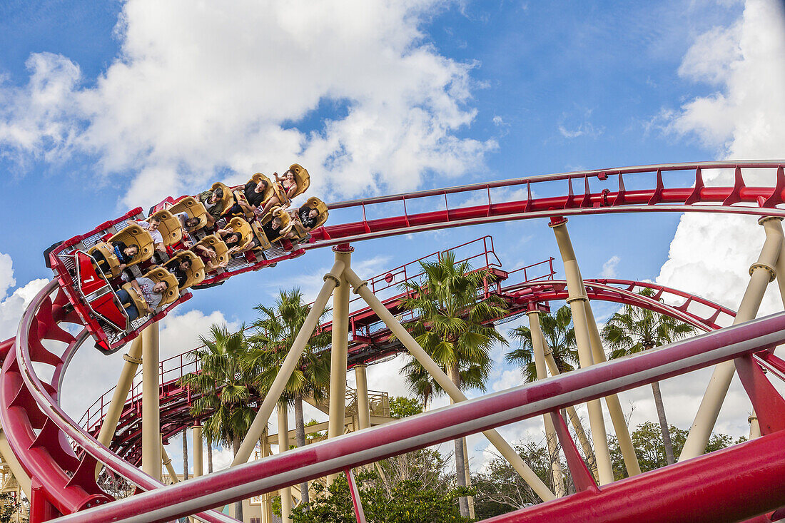 Rip Ride Rockit roller coaster at Universal Studios theme park in Orlando, Florida.,X2I-2166884 - © - Ron Buskirk