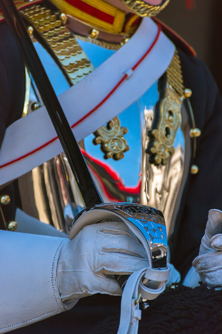 Guardsman, Horse Guards Parade, Whitehall, London, England, Großbritannien, Europa