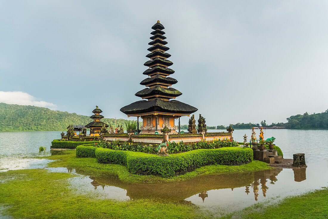 'Pura Ulun Danu Buyan in Danau Buyan Lake; Bali Island, Indonesia'