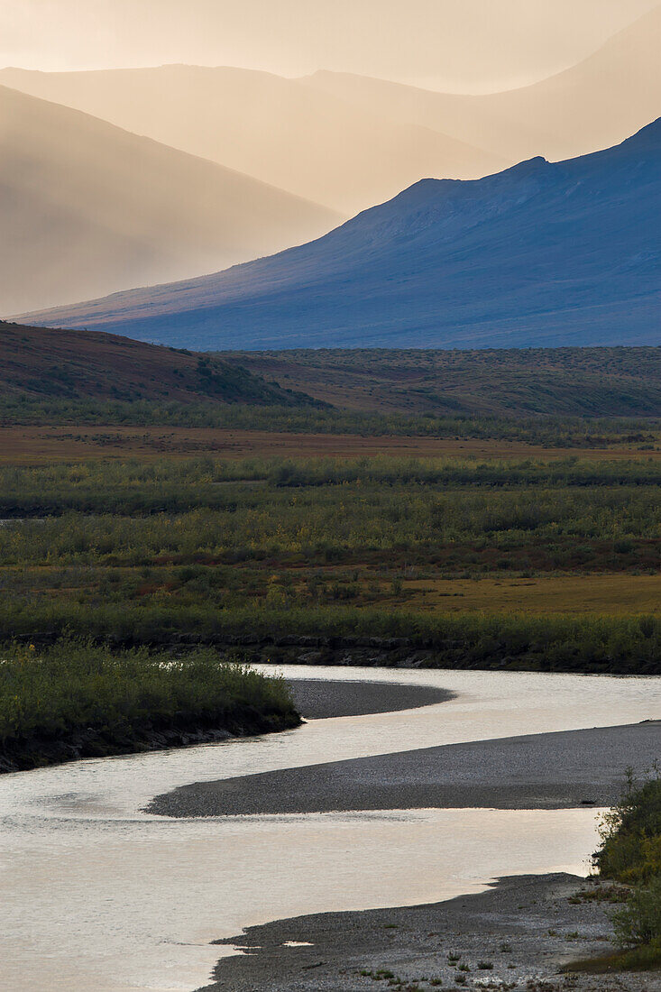 'Noatak River And Brooks Range, Gates Of The Arctic National Park, Northwestern Alaska; Alaska, United States Of America'