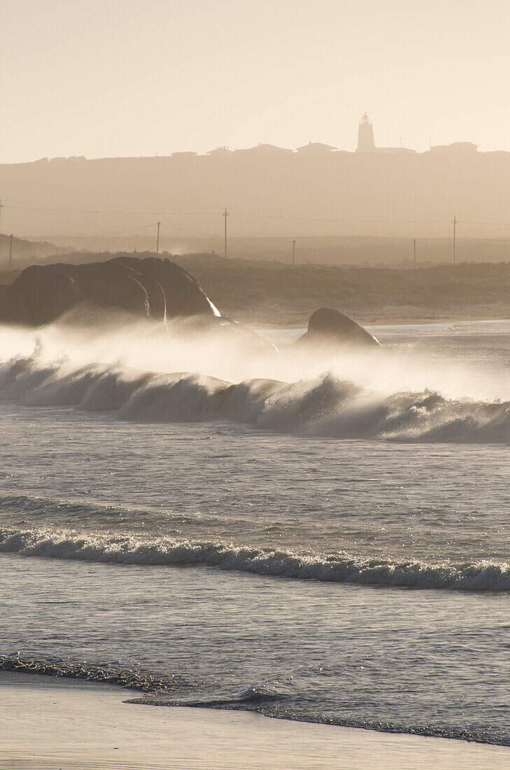 Abendstimmung, Meer mit Wellen, Paternoster, Südafrika