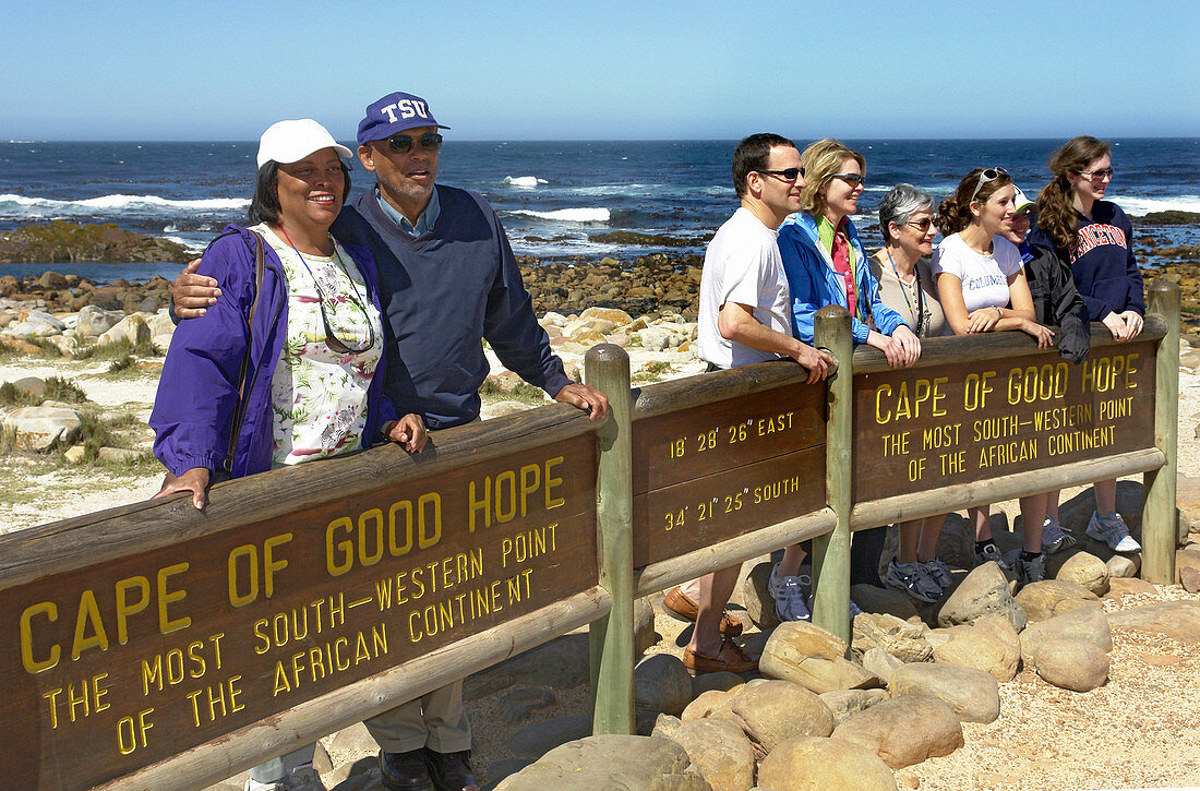 Touristen am Kap der guten Hoffnung, Südafrika