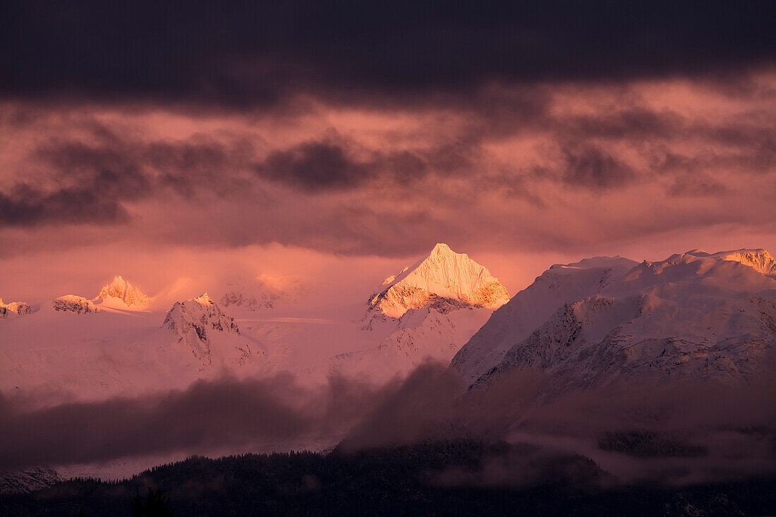 Kachemak Bay State Park at sunset, Alaska, United States of America