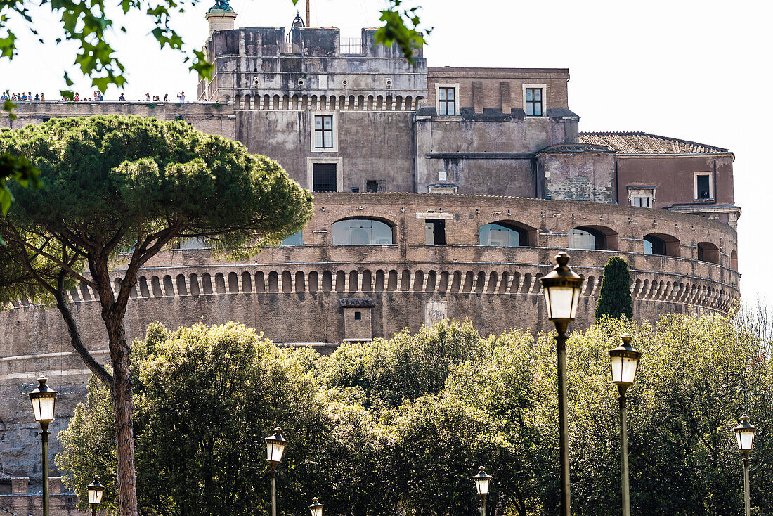 Eine der Hauptsehenswürdigkeiten die Engelsburg Castel Sant' Angelo, Rom, Latium, Italien