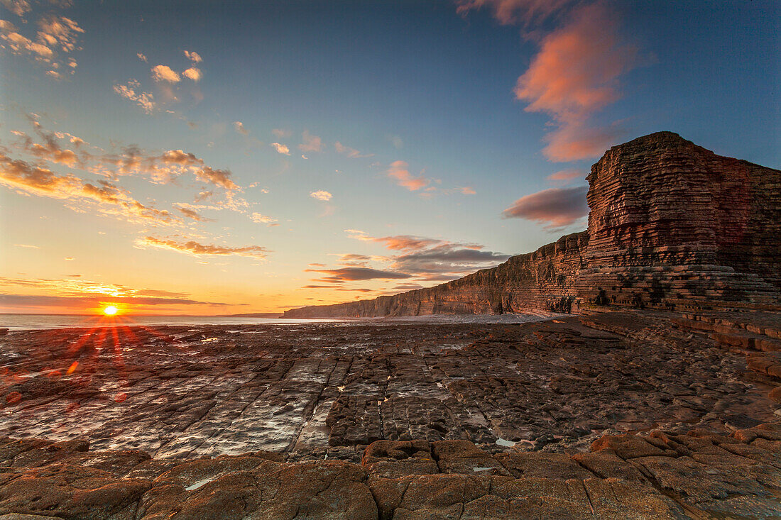 Nash Point, Glamorgan Heritage Coast, Wales, Vereinigtes Königreich, Europa