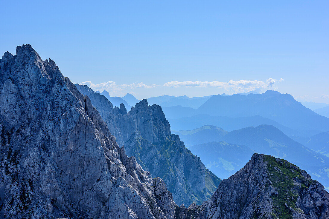 Ellmauer Halt, from Sonneck, Kaiser range, Tyrol, Austria