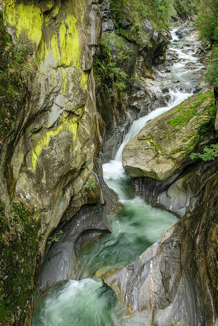 River, canyon of Passer, valley Passeiertal, South Tyrol, Italy