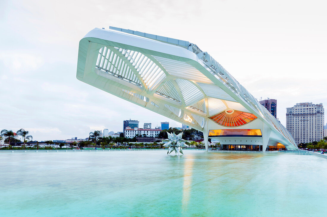 Museum of Tomorrow, an environmental museum in the city centre, architect Santiago Calatrava, Rio de Janeiro, Brazil, South America