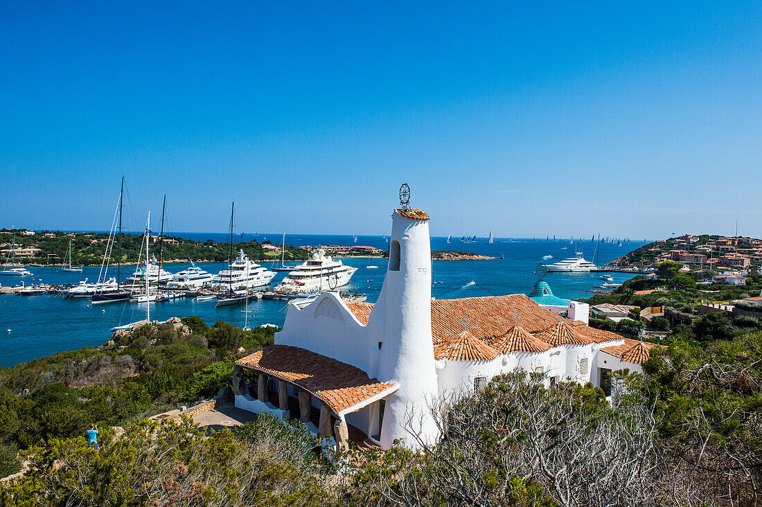 The bay of Porto Cervo, Costa Smeralda, Sardinia, Italy, Mediterranean, Europe