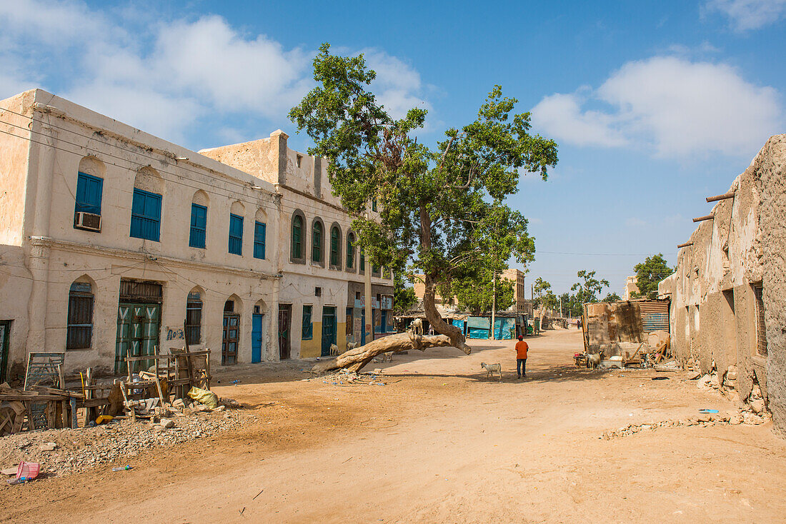 Old BBC radio station in the center of the coastal town of Berbera, Somaliland, Somalia, Africa