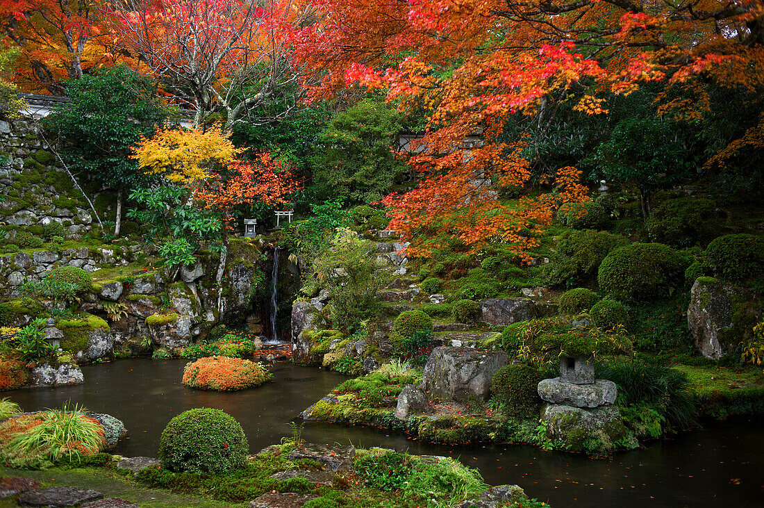 Japanischer Garten im Herbst, Ohara Tal, Kyoto, Japan, Asien