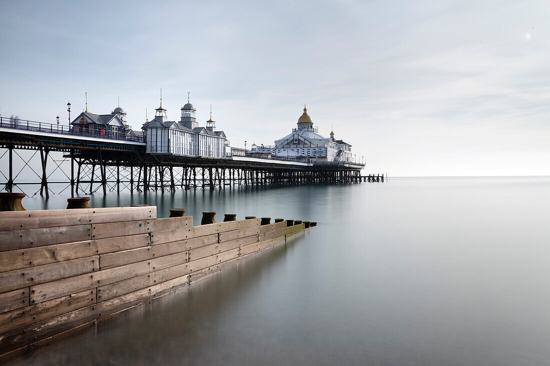 Long exposure image of Eastbourne Pier, Eastbourne, East Sussex, England, United Kingdom, Europe