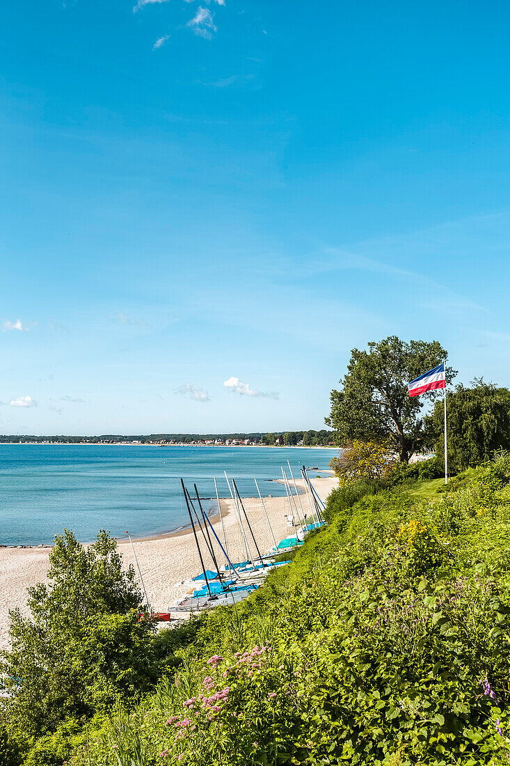View to the Beach, Sierksdorf, Bay of Luebeck, Baltic coast, Schleswig-Holstein, Germany