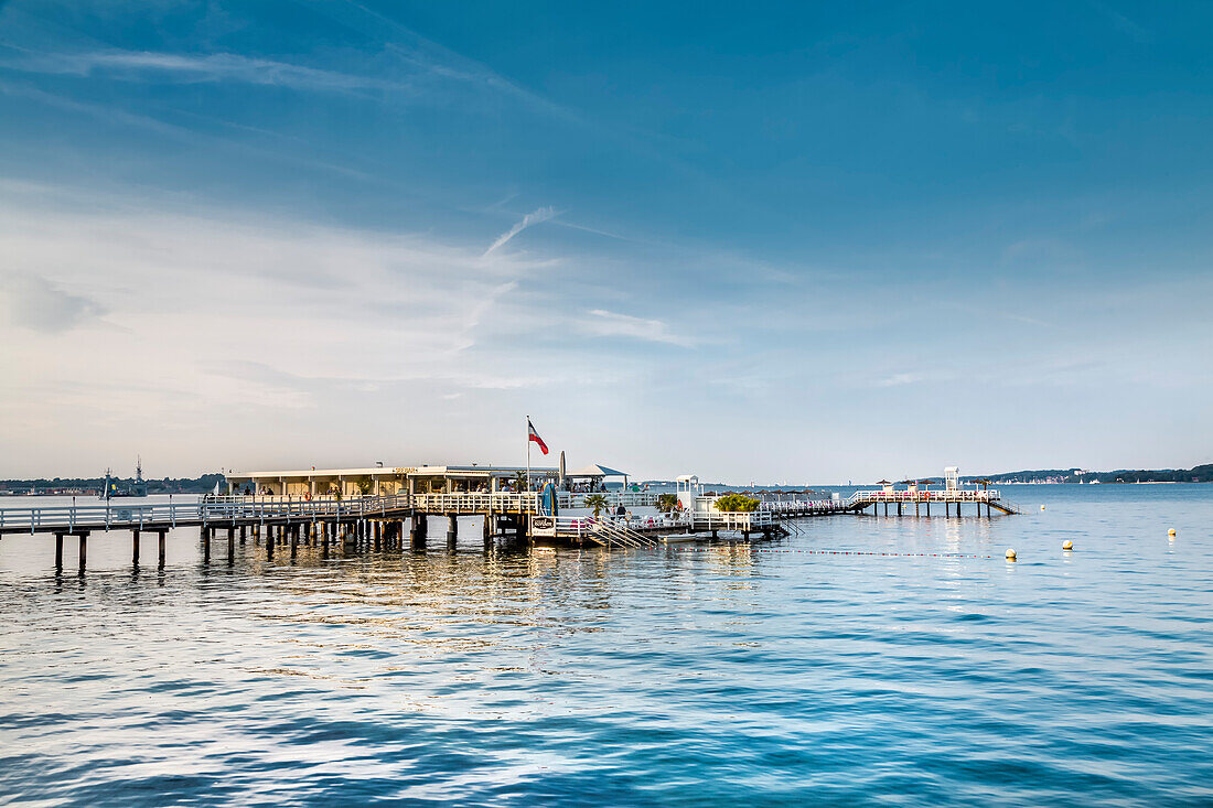 Abendstimmung, Restaurant Seebar, Kiel, Kieler Förde, Ostsee, Schleswig-Holstein, Deutschland