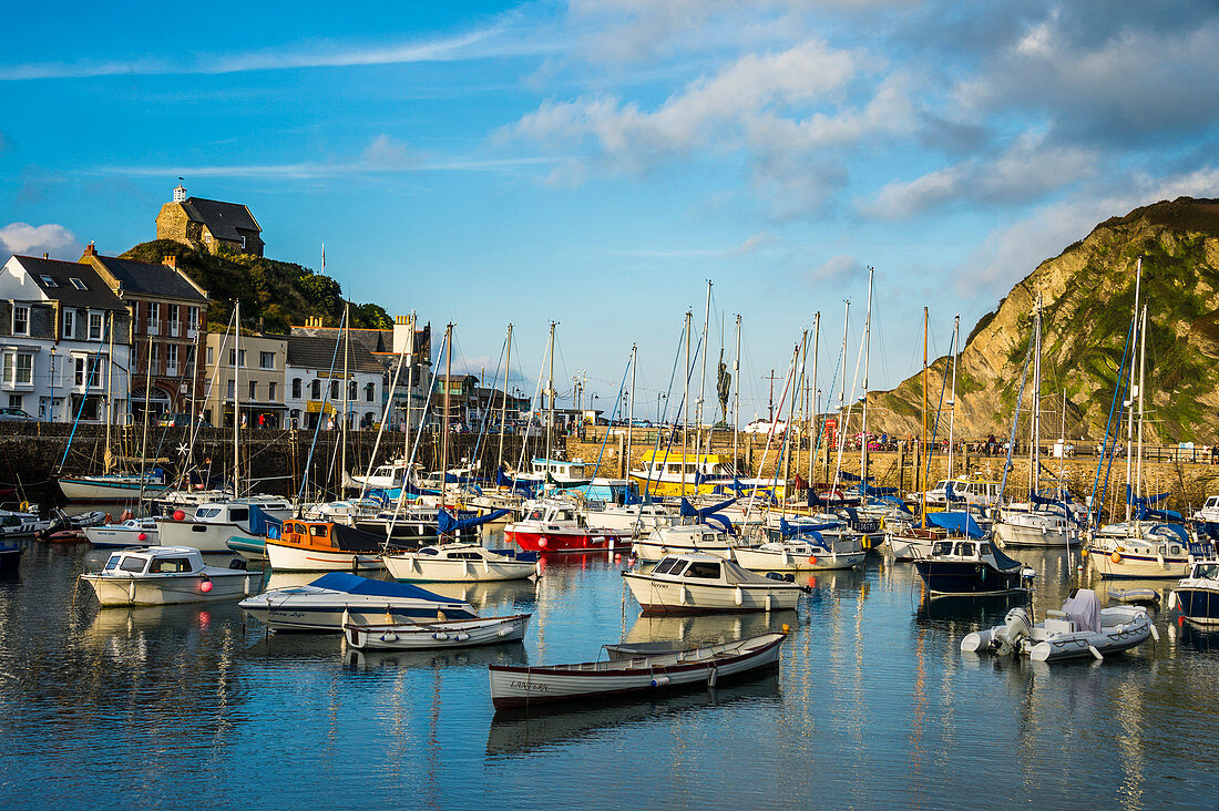 Boat harbour of Ifracombe, North Devon, England, United Kingdom, Europe