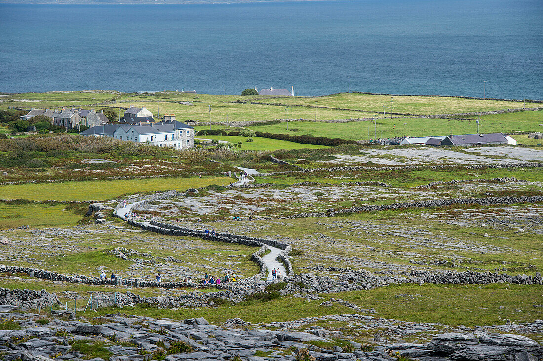 Overlook over Arainn, Aaran Islands, Republic of Ireland, Europe