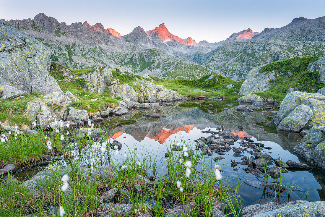 Alpine lake from Nambrone valley Europe, Italy, Trentino, Nambrone valley, Rendena valley, Sant Antonio di Mavignola, Madonna di Campiglio