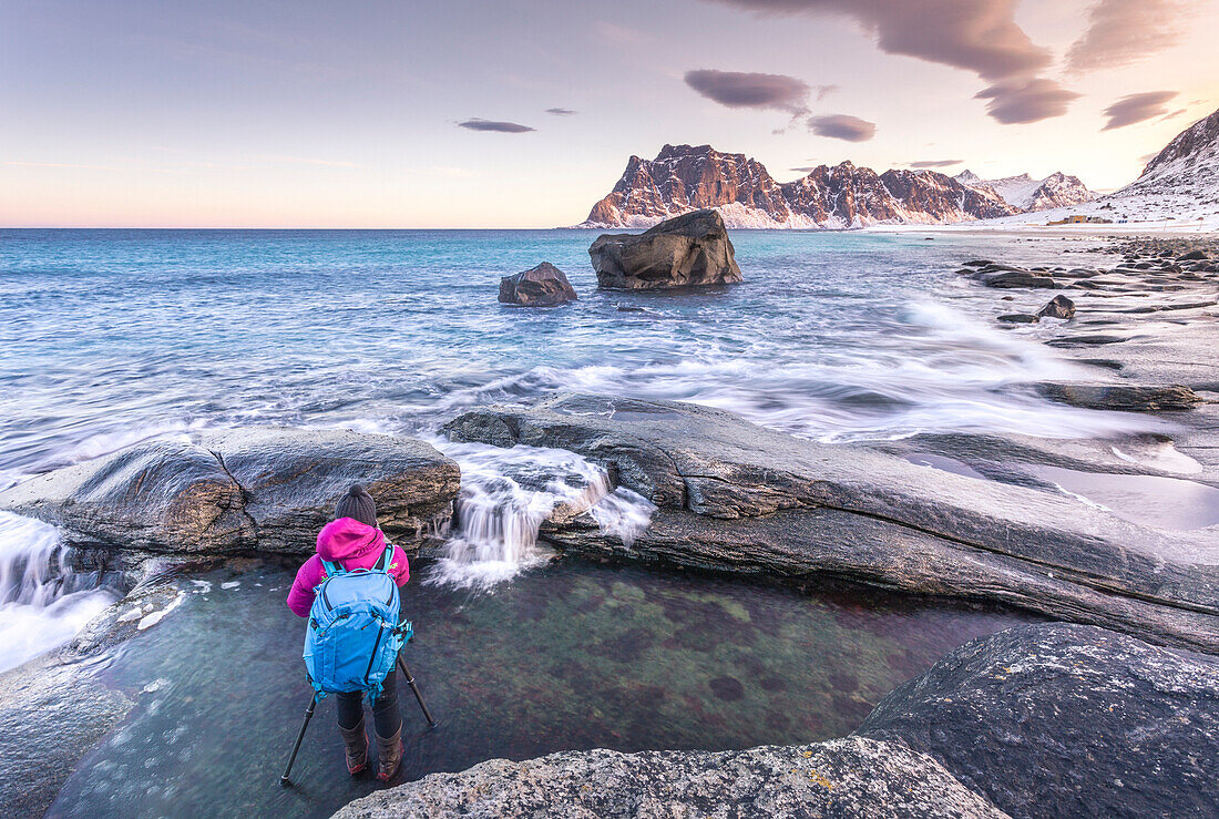 Uttakleiv beach, Lofoten Island, Norway