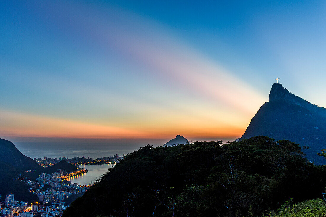 View from Mirante Dona Marta to Corcovado Mountain, Rio de Janeiro, Brazil