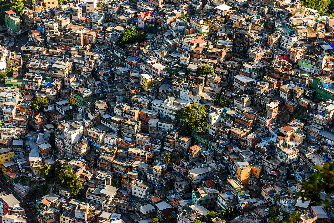 Rocinha Favela, Brasiliens größter Slum, in Rio de Janeiro, Brasilien