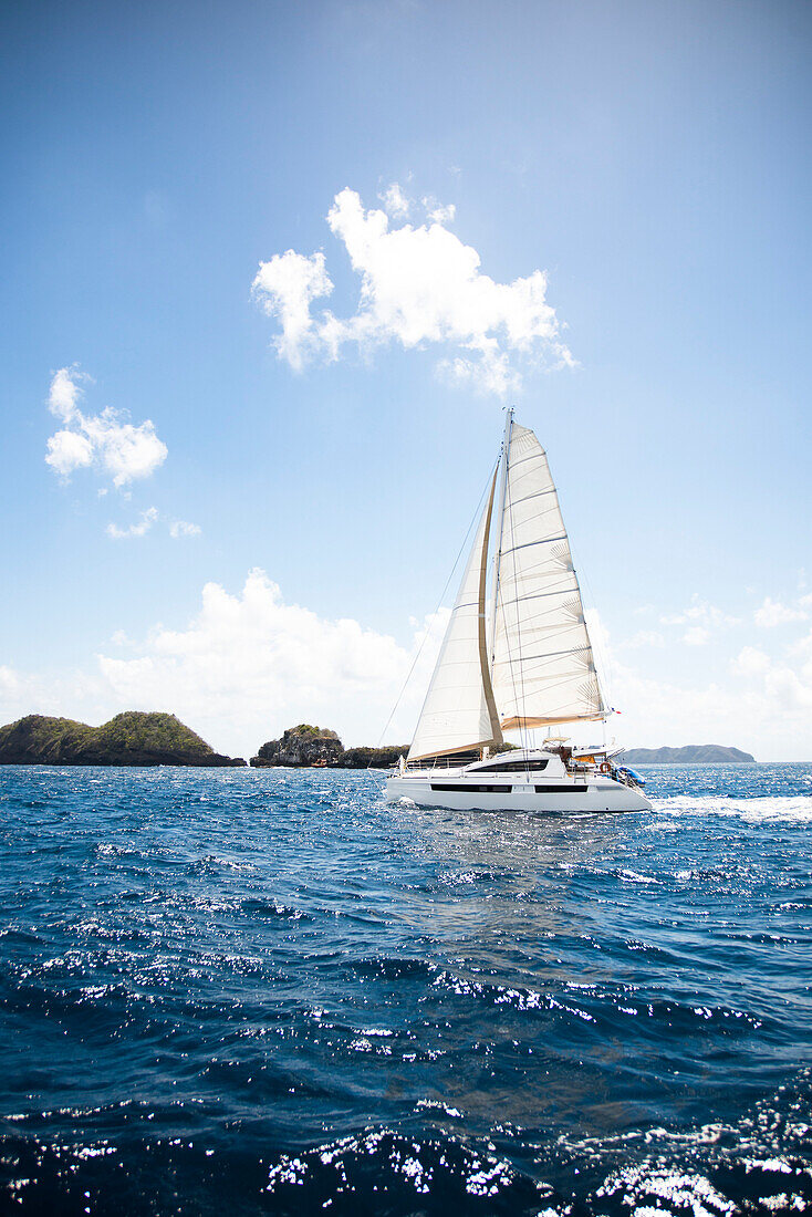 Sailing cruise through the Windward Islands of the Lesser Antilles of the Caribbean