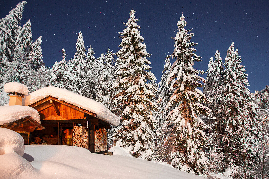 Winter landscape scenes near Morzine, France, part of the Portes du Soleil ski area in the Alps.