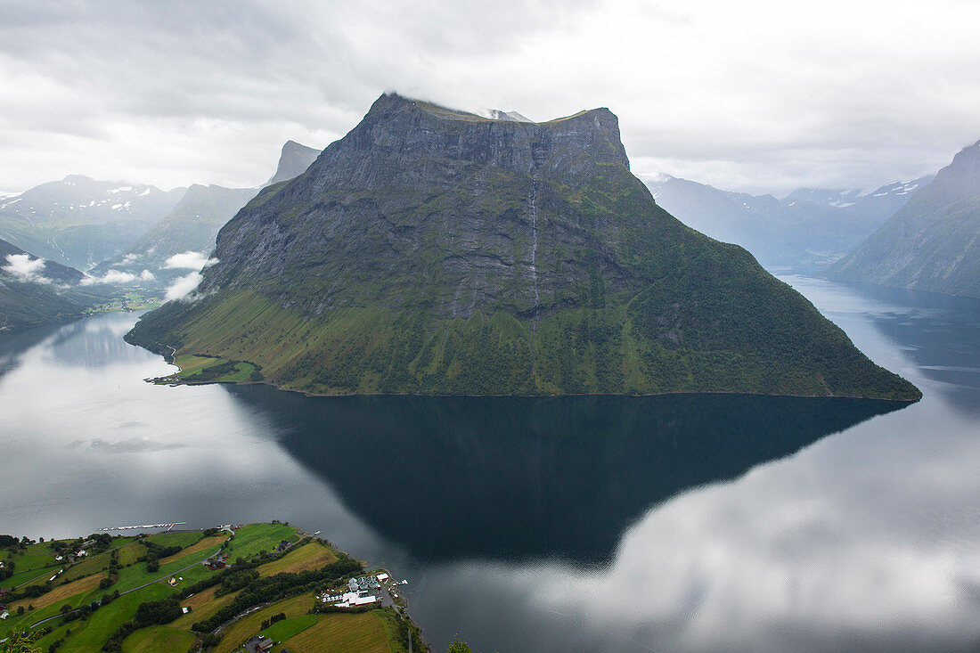 Beautiful scenery of fjord, Oye, Norway