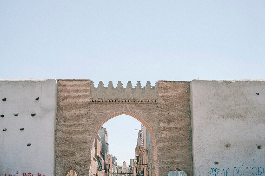 Details of Arabian architecture in Taroudant, Morocco