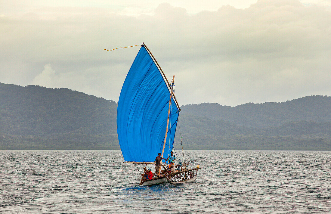 Nimoa Island - here the island mission will impress. The five-sided church features murals of island life and all mission buildings are surrounded by well maintained paths and gardens filled with flowering plants. Edged by jungle-covered mountains, postca