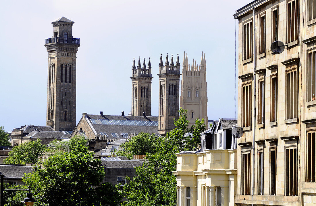 Churchtowers in Glasgow, Scotland