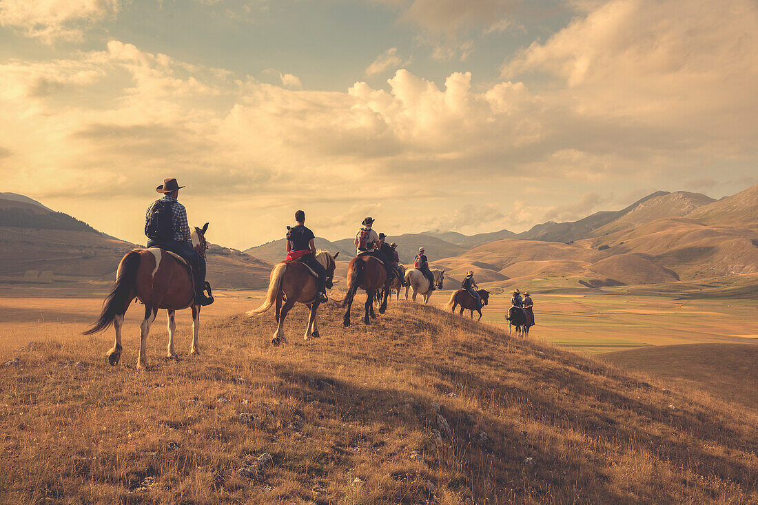 Europa, Italien, Umbrien, Perugia, Castelluccio di Norcia Sibillini Ranch