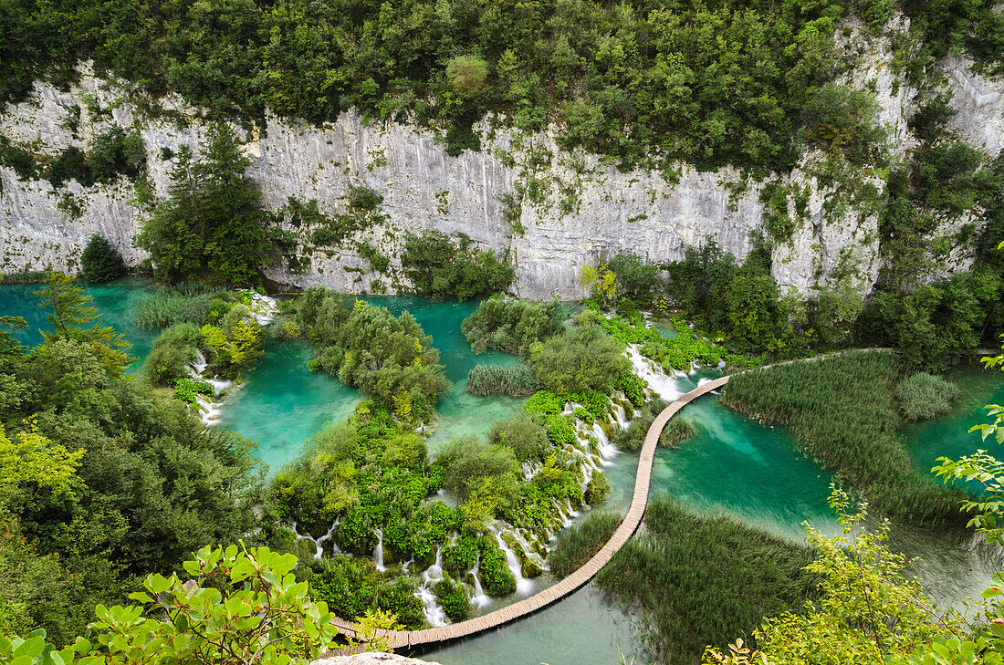 Wasserfälle im Nationalpark Plitvice, UNESCO-Welterbe, Kroatien