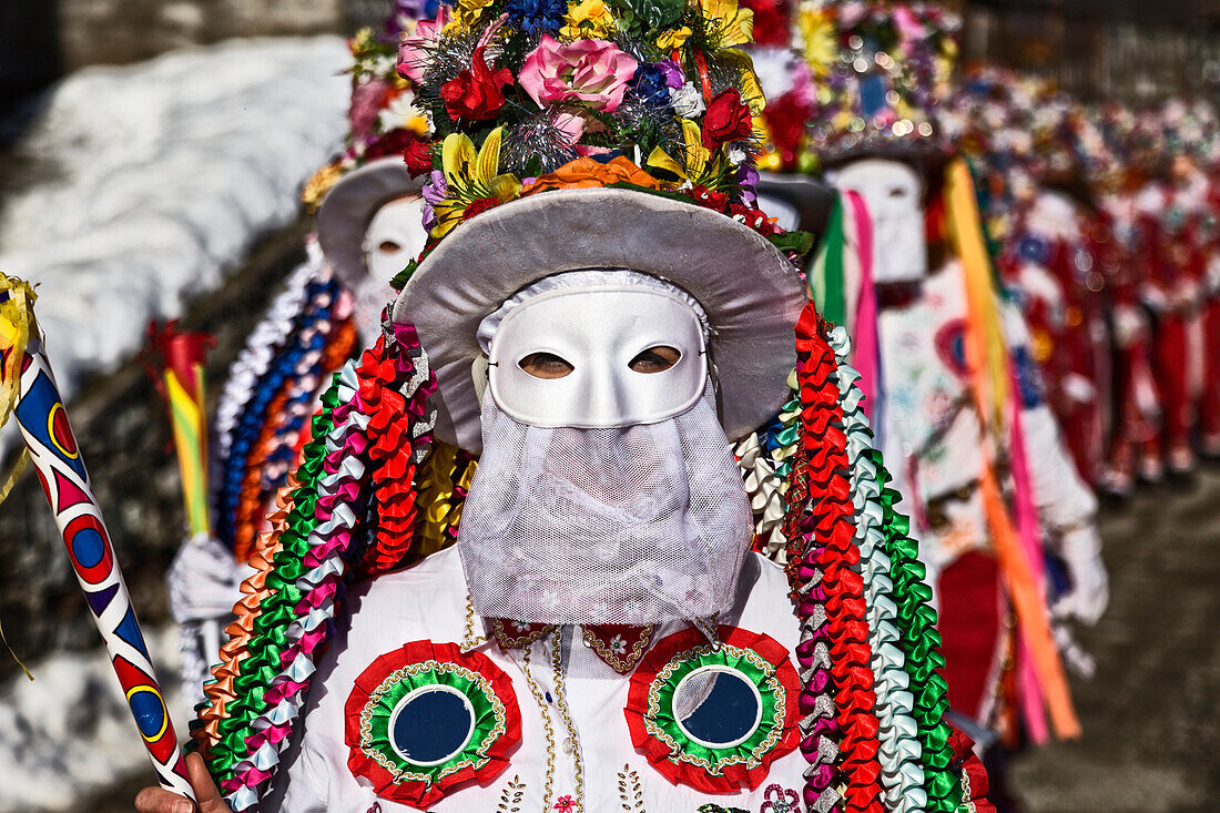 Aosta valley, Allein, Italy, Alpine carnival coumba freida