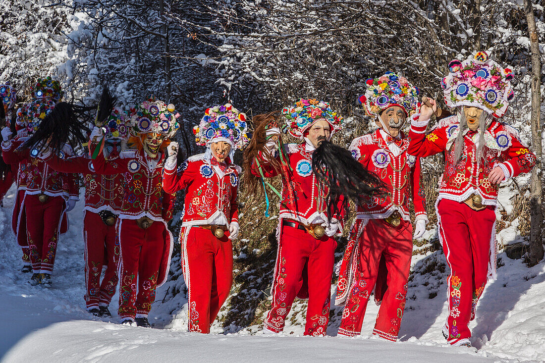 Aosta-Tal (Aostatal), Europa, Italien, Allein, Alpenkarneval Coumba Freida