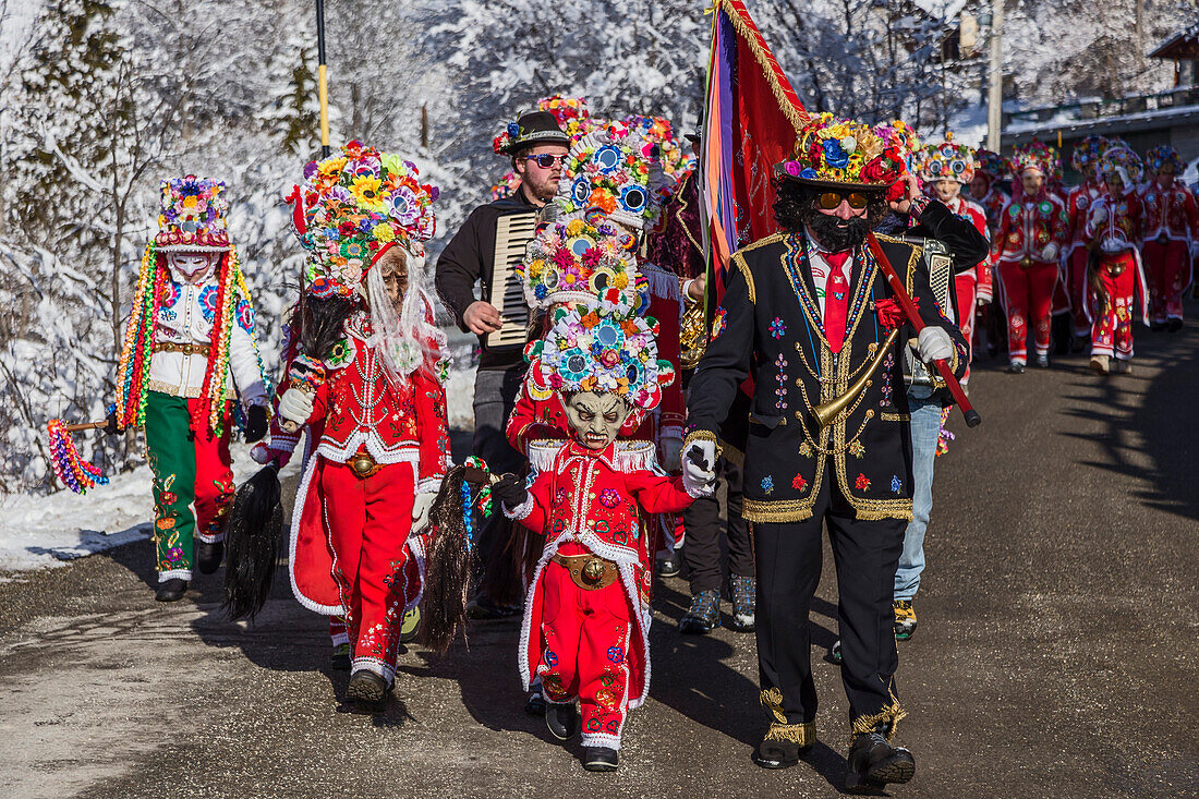 Aosta Valley (Valle d’Aosta), Europe,Italy, Allein, Alpine Carnival Coumba Freida