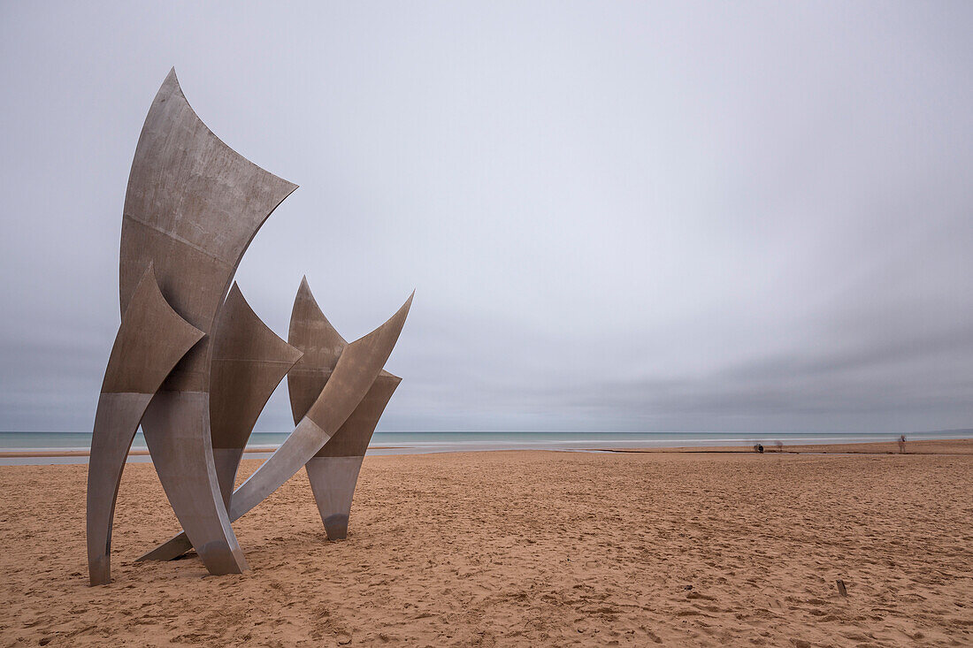 Omaha beach, Saint Laurent sur mer, Calvados department, Normandy, France, Europe