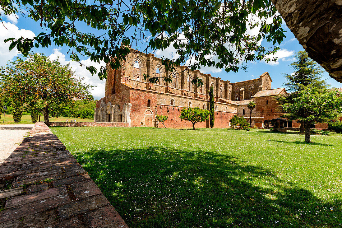 Abbey of San Galgano, Chiusdino village, Siena district, Tuscany, Italy