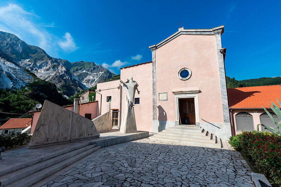 San Bartolomeo Kirche, Colonnata Dorf, Massa Carrara Bezirk, Toskana, Italien