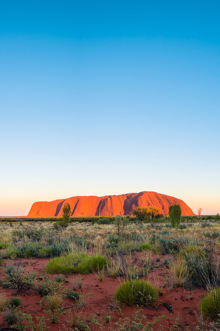 Uluru (Ayers-Felsen), Uluru-Kata Tjuta Nationalpark, Nordterritorium, Zentralaustralien, Australien