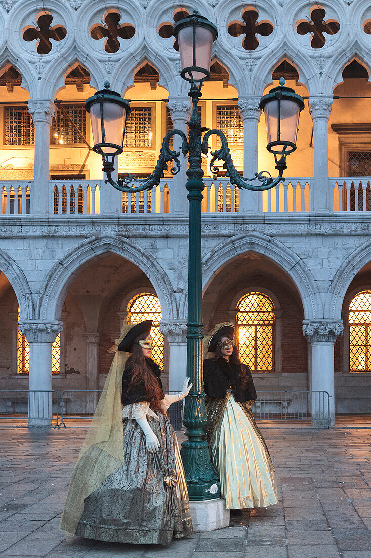 Europe, Italy, Veneto, Venice, Masks at the traditional appointment with the carnival in Venice