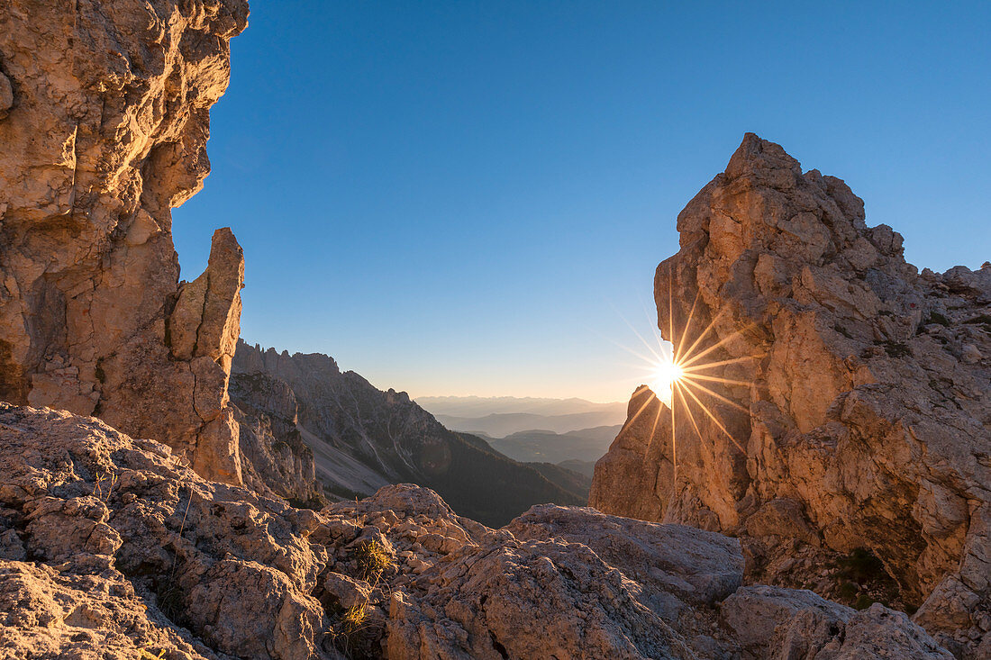 Pulpito di Cima Popa - Poppekanzel bei Sonnenuntergang, Latemar, Bozen, Südtirol, Dolomiten, Italien