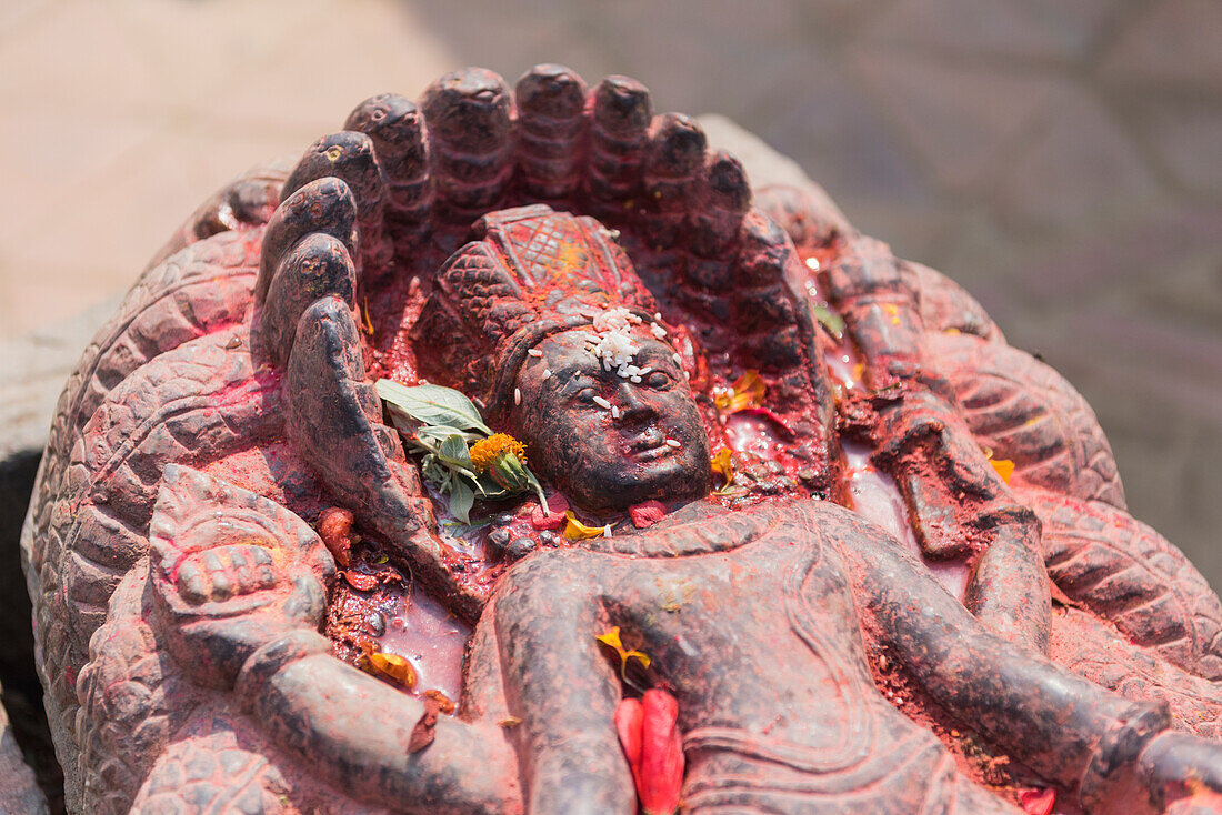 Kathmandu,Bagmati area,Nepal Statue of a Nepali goddess