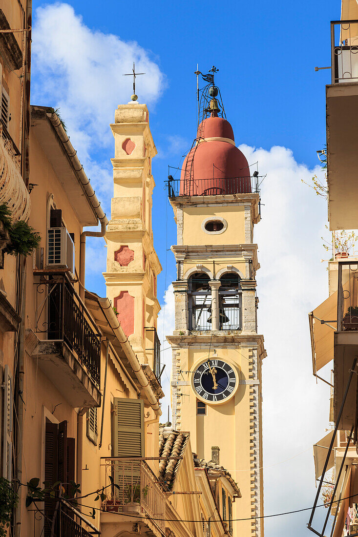 Glockenturm St. Spyridion, Altstadt, Korfu-Stadt, UNESCO-Weltkulturerbe, Korfu, Ionische Inseln, Griechische Inseln, Griechenland, Europa