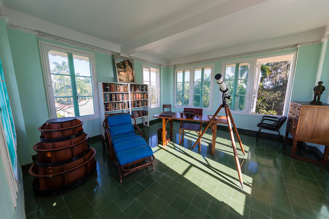 Hemingway's observation deck at Finca Vigia ,Finca La Vigia, in San Francisco de Paula Ward in Havana, Cuba, West Indies, Central America